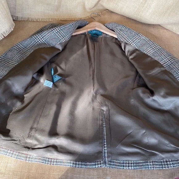 Lauren Ralph Lauren Brown and Tan Tweed Blazer - Picture 13 of 16